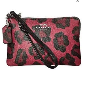 Coach Leopard Print Wristlet